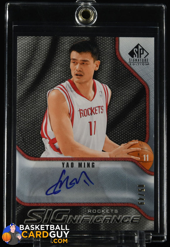 Yao Ming 2009-10 SP Signature Edition SIGnificance #/49 autograph, basketball card, numbered