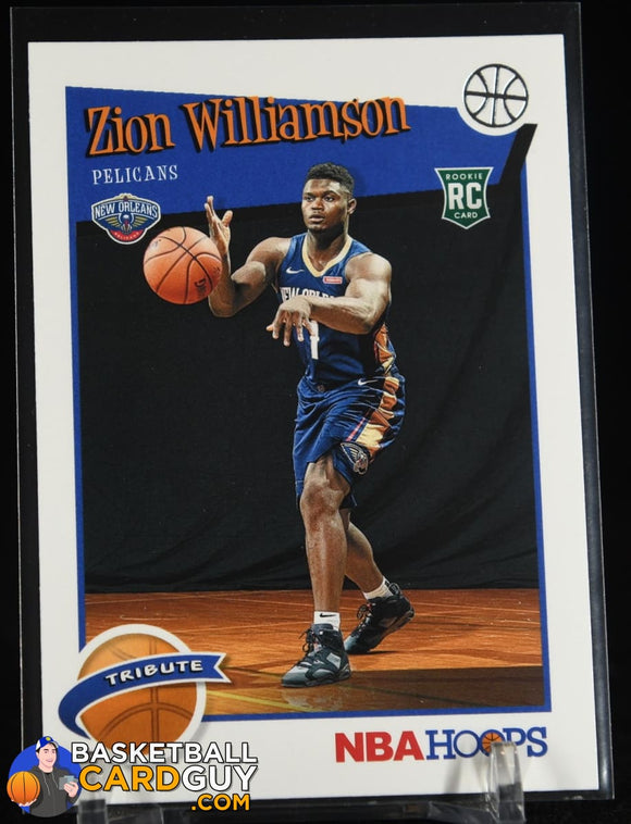 Zion Williamson 2019-20 Hoops #296 RC basketball card, rookie card
