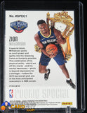 Zion Williamson 2019-20 Hoops Premium Stock Rookie Special Shimmer #1 basketball card, prizm, rookie card