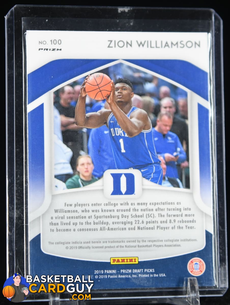Zion Williamson 2019-20 Panini Prizm Draft Picks Prizms Silver 